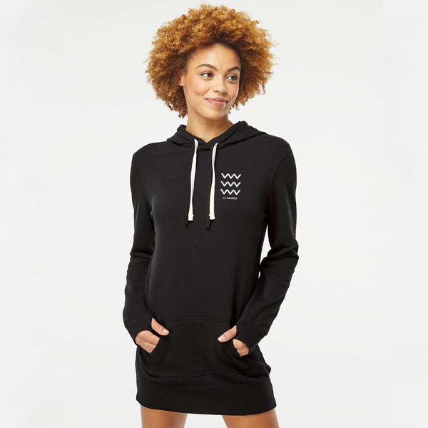 Robe sweat-shirt à capuche pour femme